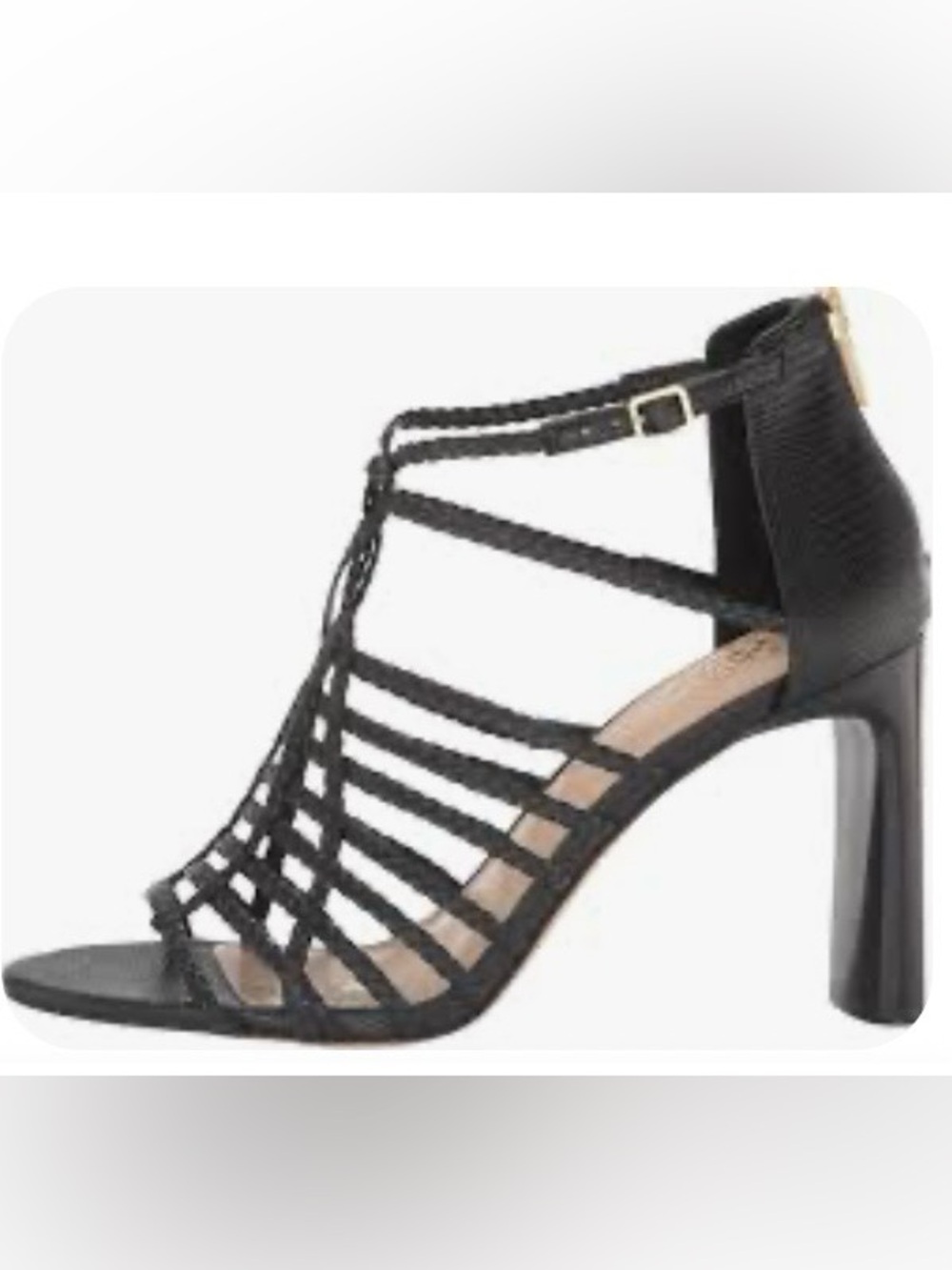 Vince Camuto Black Strappy Cage Heel Sandal
